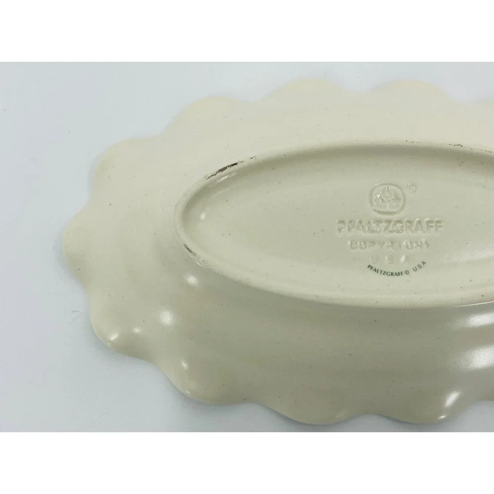 Vintage Pfaltzgraff Naturewood Stoneware Ruffle Edge 9